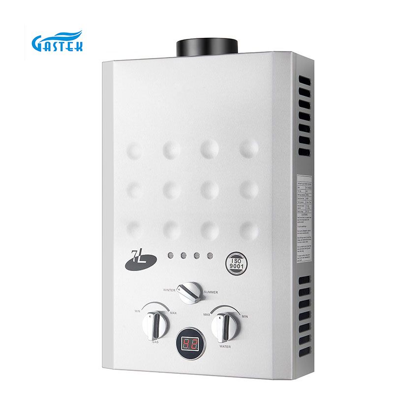 ฝักบัว Flue Type เครื่องทำน้ำอุ่นแก๊สธรรมชาติ LPG ติดตั้งในห้องน้ำ