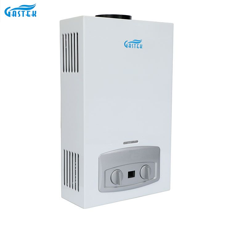เครื่องใช้ในบ้าน Flue Type ติดผนัง 10L LPG Tankless เครื่องทำน้ำอุ่นแก๊สทันทีสำหรับอาบน้ำ